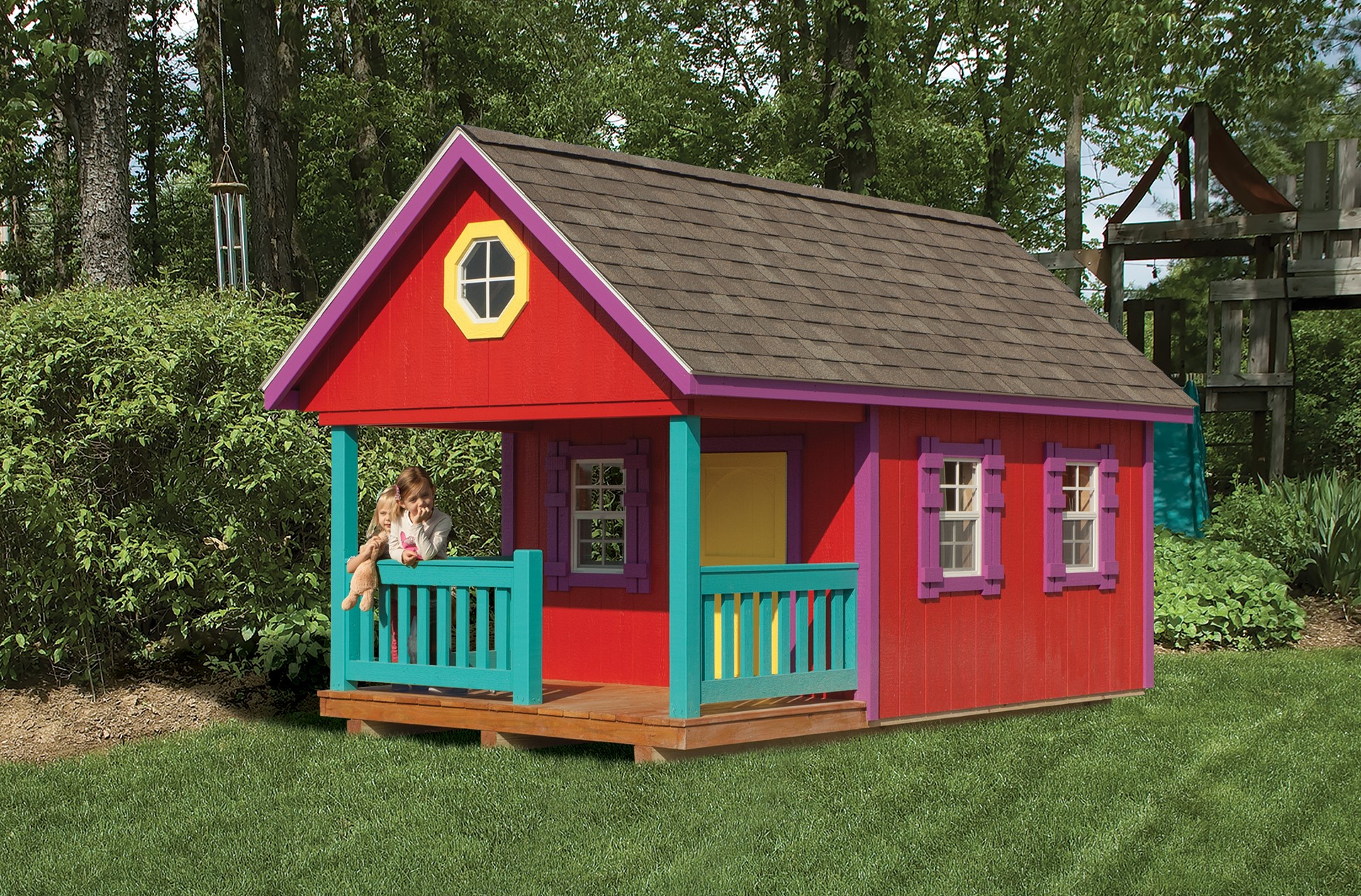 JDM Outdoor Playset KidzSpace Clubhouse Red